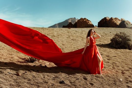 Private Sunset Flying Dress Photography in Tenerife