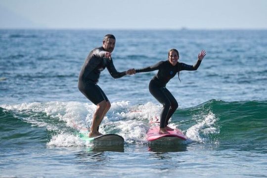 small group surf lesson in Playa de las Américas,Tenerife