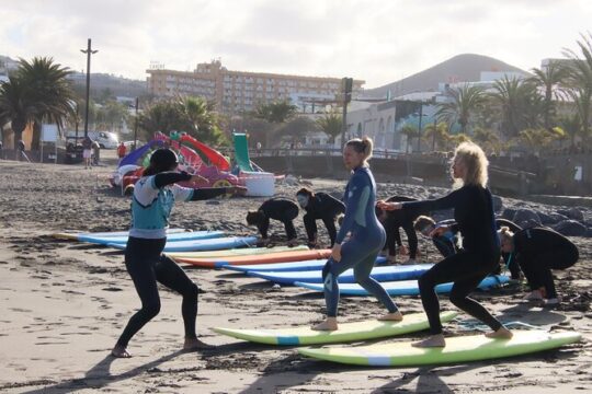 2-hour Surf Class in Playa de Las Américas - Equipment included